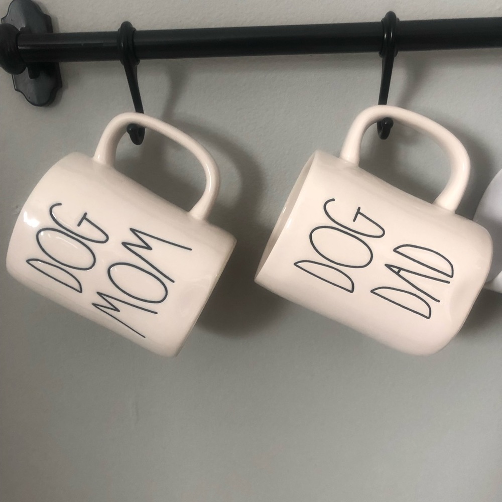 Rae Dunn dog mom and dad mugs